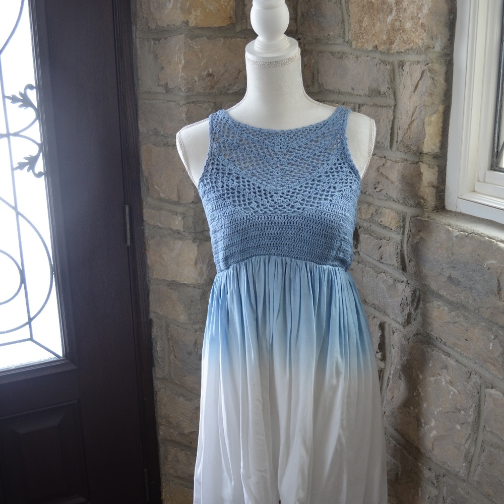 Blue and white ombre sundress
